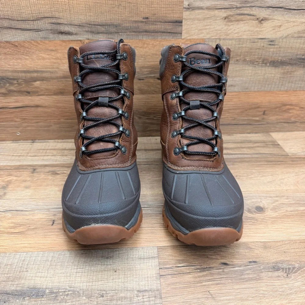LL Bean Men's size 8 Storm Chaser Boots 5 Leather Lace-Up Two-Tone Outdoor Boots